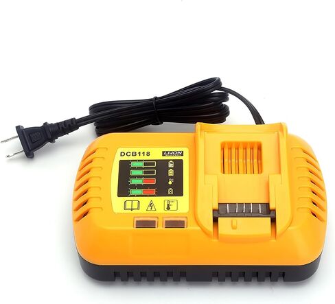 DCB118 for Dewalt Battery Charger, Replace for Dewalt Fast Charger 20V 60V MAX Battery DCB606 DCB609 DCB612 DCB615 DCB200 DCB201 DCB203 DCB204 DCB205 DCB206 DCB208 DCB230 DCB240 (Charger Only) in Saudi Arabia