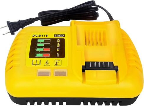 DCB118 for Dewalt Battery Charger, Replace for Dewalt Fast Charger 20V 60V MAX Battery DCB606 DCB609 DCB612 DCB615 DCB200 DCB201 DCB203 DCB204 DCB205 DCB206 DCB208 DCB230 DCB240 (Charger Only) in Saudi Arabia