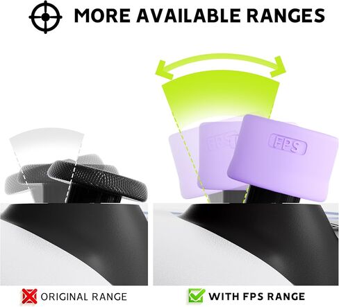 مجموعة مقابض الإبهام المريحة من ELETIUO مكونة من 8 قطع متوافقة مع أجهزة بلاي ستيشن 4 (PS4)، وحدة تحكم بلاي ستيشن 5 (PS5)، أغطية واقية مع 4 تصميمات، أغطية أعواد الإبهام التناظرية من السيليكون المضادة للانزلاق، أرجواني in Kuwait