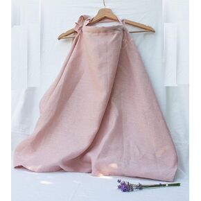 100% Linen Baby Breastfeeding Cover, Hand Made,Nursing Cover (Ash Pink)