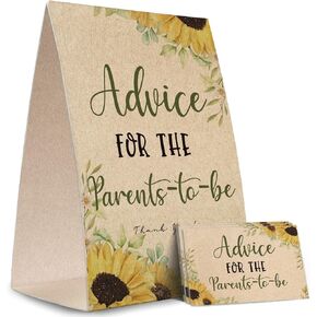 نصيحة للوالدين، مجموعة ألعاب نصائح استحمام الطفل (1 لافتة قائمة + 50 بطاقة نصيحة)، ديكورات استحمام الطفل-NPZAD05 in Kuwait