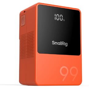 SmallRig V Mount Battery VB99, 99Wh / 6800mAh V-Mount Battery with PD 100W USB-C Fast Charging, with D-TAP, USB-A, Dual DC Port, OLED Screen, for Camera, Camcorder, Monitor, Video Light, Orange - 4929