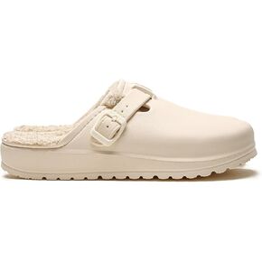 UPSOLO Womens Clogs Winter Mules Slip on Nurse Shoes Work Garden Slippers with Cotton Lined