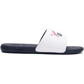 PUMA Men's Cool CAT 2.0 Slide Sandal, White Black, 12