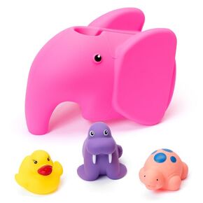 Elephant Faucet Cover for Kids | Child-Friendly Silicone Bath Spout Protector with Easy Installation | Safe for Baby Bathtime | Cute Bathroom Safety Accessory | Gray Baby Bath Essentials | With MUMS