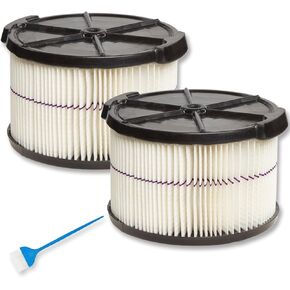 2 Pack 38741 Filter Replacement for Craftsman 4 Gallon Shop Vac Filter, Purple Stripe General Purpose Wet/Dry Vac Filter, for 3 & 4 Gallon Portable Shop Vacuum Model# CMXEVBE17040, part# CMXZVBE38741