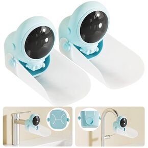 Faucet Extender for Toddlers - 2 Pack Sink Extender for Toddlers Hand Washing, Universal Kids Faucet Extender for Bathroom Sink Kitchen Bathtub, Baby Wash Helper Faucet Extension - White