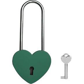 Love Lock Heart Padlock, 2PCS 50mm 3.5 inches Rubber Paint Red Craft Single Heart Shape Padlock with Key for Love Lock Bridge, Lovers, Wedding, Anniversary, Travel Gift