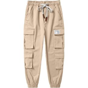 SHOOYING Boy's Cotton Jogger Sweatpants (4T-20Y)