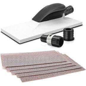 Hand Sanding Block, Dust Extraction Sanding Grinding Sponge Block, Hand Sander Multi-Hole Grip Face Block for Dust-Free Wood Polishing Car Detailing, 70 * 200mm