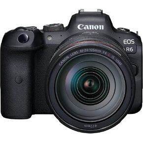 كاميرا Canon EOS R6 كاملة الإطار بدون مرآة + RF24-105mm F4 L هي مجموعة عدسات USM (متجددة)