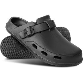 KEMISANT Men Clogs, Adjustable Sandals Slip-on Water Shoes Unisex with Cushioned Footbed,Comfortable Lightweight
