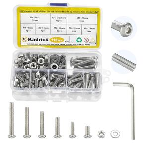 700Pcs Flange Hex Bolts and Nuts Kit,M6 x1.0 M8 x1.25 M10-1.25 (12mm to 45mm) Metric Bolt Assortment,Alloy Steel Class 8.8 Zinc Plated