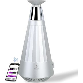 Wireless Essential Oil Diffuser, Smart Bluetooth Diffuser, Waterless Cold Air Diffusion 1000 Sq.ft, Rechargeable Aromatherapy Diffuser, Silver Noble Scent Diffusers for Home, Office & Hotels