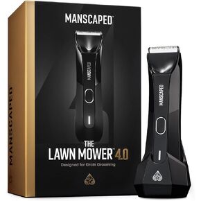 ماكينة تشذيب الشعر الكهربائية الفخذ من MANSCAPED™ 4.0، رؤوس شفرات سيراميك سكين سيف قابلة للاستبدال، ماكينة حلاقة رطبة / جافة، قابلة لإعادة الشحن، شحن لاسلكي، شفرة حلاقة صحية ممتازة للرجال