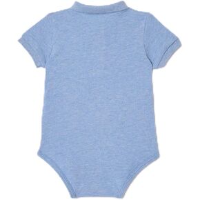 Lacoste Unisex Baby Organic Cotton Piqué Bodysuit in Recycled Cardboard Box Set