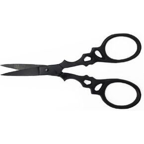 Badass Beard Care Gold Series Barber Quality Beard Shaping Scissors - 5.25 inches Long, Surgical Grade Stainless Steel (HRC 59-61), Hand Adjustable Tension knob