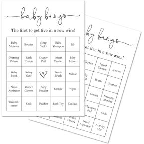 InvitationHouse 60 بطاقة بنغو لحفل استقبال الطفل مملوءة مسبقًا (الحد الأدنى) in Kuwait