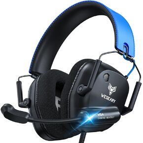 Wired Gaming Headset with Mic for Xbox One Series X|S, PC, PS4, PS5, Switch - Stereo Sound Gaming Headphones with Noise Cancelling Microphone - Soft Memory Foam Cushion - 3.5mm Audio Jack