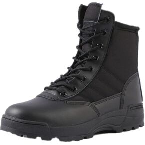 QMFUR Men’s Military Boots Outdoor Hiking Boots Work Boots Tactical Boots Durable Combat Boots Army Boots
