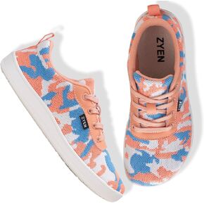 ZYEN Wide Toe Box Barefoot Shoes for Women | Mesh Breathable Camouflage Shoes | Zero Drop Shoes Women Wide Width Fashion Non Slip Gym Sneaker Minimalist Lightweight Walking Shoes