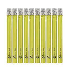 Dry Diamond Drill Bits Set - 10pcs 1/4"(6mm) Diamond Hole Saw Kit with Round Shank for Marble Granite Ceramic Porcelain Tile Quartz SANLEETEK