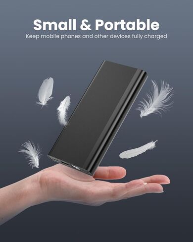 Portable Charger LED Display Power Bank 15000mAh USB C PD 20W Fast Charging External Battery Pack Compatible with iPhone 15/14/13 Samsung S23/S22 Google LG iPad etc-Black in Kuwait