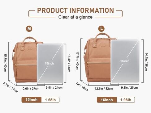 Kah&Kee Leather Backpack for Women and Men 16-inch Laptop Bag | Teacher Professional, Diaper Bag Backpack, Ideal for Work, School, Nurse, College & Travel in Saudi Arabia