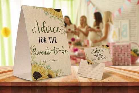 نصيحة للوالدين، مجموعة ألعاب نصائح استحمام الطفل (1 لافتة قائمة + 50 بطاقة نصيحة)، ديكورات استحمام الطفل-NPZAD05 in Kuwait