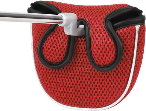 غطاء مضرب الجولف Andux Mallet Putter غطاء رأس مضرب الجولف لمضرب العمود المركزي MT/TG16 أسود، نصف دائرة in Kuwait