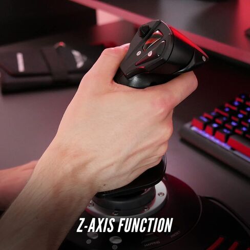 Thrustmaster T.Flight Hotas X - عصا تحكم لمحاكاة الطيران ذات 5 محاور مع صمام خانق ومقاومة قابلة للتعديل وأزرار قابلة للبرمجة للكمبيوتر الشخصي in Kuwait