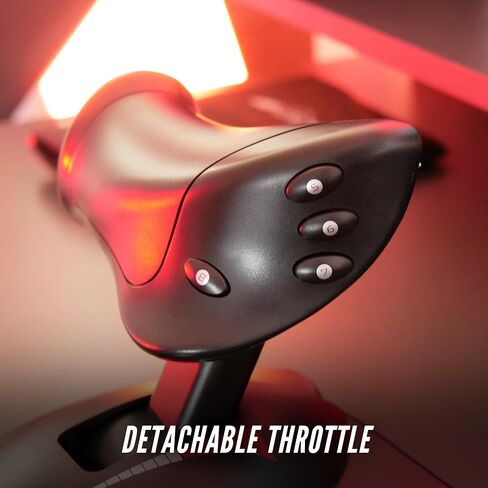 Thrustmaster T.Flight Hotas X - عصا تحكم لمحاكاة الطيران ذات 5 محاور مع صمام خانق ومقاومة قابلة للتعديل وأزرار قابلة للبرمجة للكمبيوتر الشخصي in Kuwait