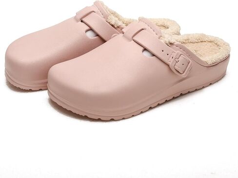 UPSOLO Womens Clogs Winter Mules Slip on Nurse Shoes Work Garden Slippers with Cotton Lined in Kuwait