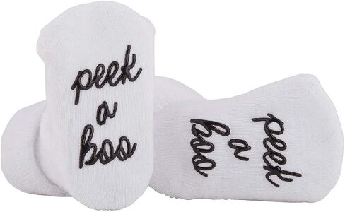 Stephan Baby Non-Skid Silly Socks with Cute Sayings, Peek-a-Boo, Fits 3-12 Months in Kuwait