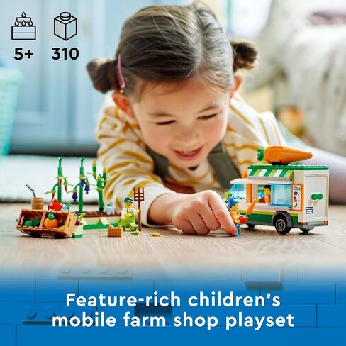LEGO City Farmers Market Van 60345 Building Toy Set for Kids, Boys, and Girls Ages 5+ Mobile Farm Shop Playset with 3 Minifigures (310 Pieces) in Saudi Arabia