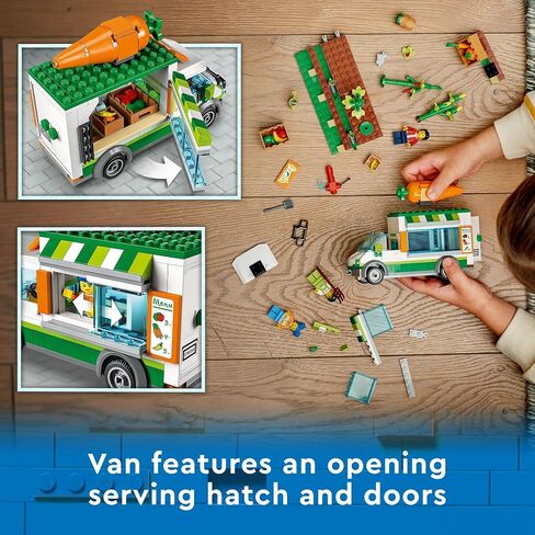 LEGO City Farmers Market Van 60345 Building Toy Set for Kids, Boys, and Girls Ages 5+ Mobile Farm Shop Playset with 3 Minifigures (310 Pieces) in Saudi Arabia
