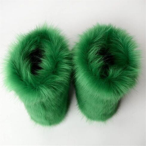 FUNCOS Women's Faux Fur Boots Warm Fuzzy Fluffy Winter Halloween Party Costume Shoes in Saudi Arabia