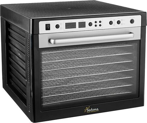 ماكينة تجفيف الطعام الكهربائية كومبو من ترايبيست سيدونا SD-P9150-B مع صواني رف تجفيف بلاستيكية خالية من مادة BPA، باللون الأسود in Kuwait