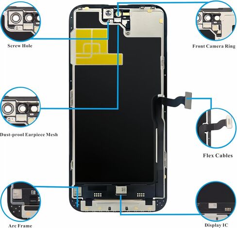 for iPhone 11 6.1 Inch Retina HD LCD Digitizer Display Touch Screen Replacement Full Complete Touchscreen Assembly Set with Repair Tools Kit Waterproof Frame Adhesive… in Saudi Arabia