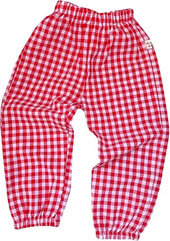 MakeMeChic Baby-Girls Gingham Plaid Elastic Waist Trousers Loose Cute Lantern Pants in Saudi Arabia