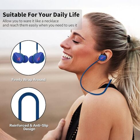WOFRO Anti-Lost Strap for Beats Studio Buds, Sports Anti-Slip Soft Silicone Lanyard Accessories Compatible with Beats Studio Buds Bluetooth Headphones Neck Rope Cord (Black) in Saudi Arabia