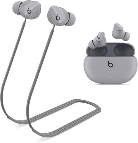 WOFRO Anti-Lost Strap for Beats Studio Buds, Sports Anti-Slip Soft Silicone Lanyard Accessories Compatible with Beats Studio Buds Bluetooth Headphones Neck Rope Cord (Black) in Saudi Arabia