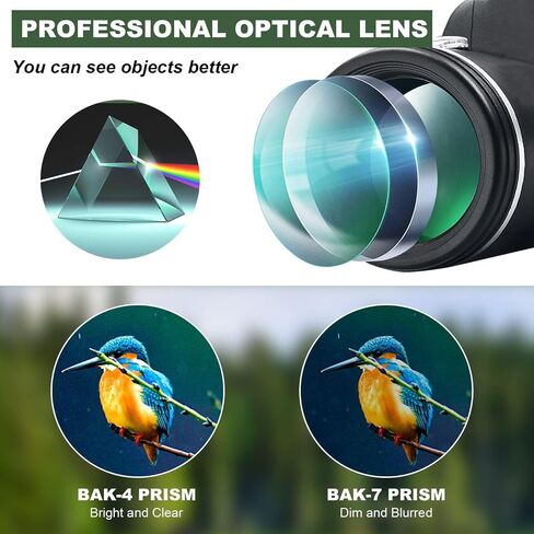 40x60 High Power Monocular Telescope,Portable Handheld Telescope,with Mobile Phone Holder& Tripod for Hiking Bird Watching Camping, Gifts for Men in Saudi Arabia