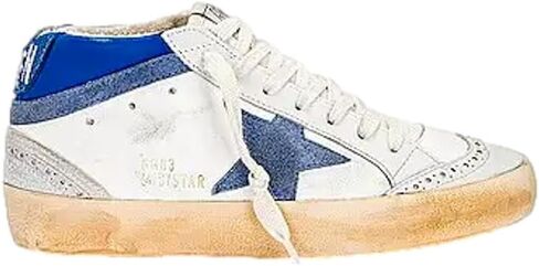 حذاء رياضي نسائي من Golden Goose Mid Star Double Quarter Fashio، كريمي/أزرق/حليبي/Pow، 37 in Kuwait