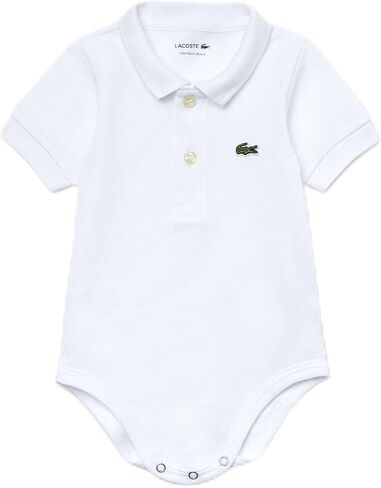 Lacoste Unisex Baby Organic Cotton Piqué Bodysuit in Recycled Cardboard Box Set in Saudi Arabia