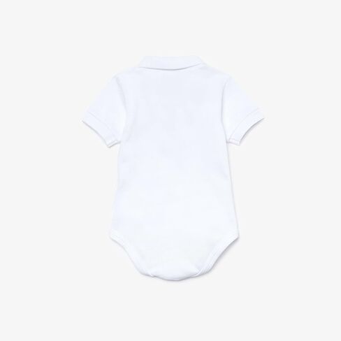 Lacoste Unisex Baby Organic Cotton Piqué Bodysuit in Recycled Cardboard Box Set in Saudi Arabia