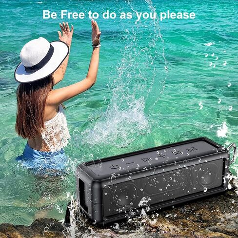 Raymate Bluetooth Speakers, HiFi Stereo Sound with DSP, 30W IPX7 Waterproof Speaker Wireless Bluetooth-V5.0, 1000mins Playtime, Portable Speaker for Home, Outdoor, Party in Saudi Arabia
