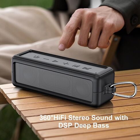 Raymate Bluetooth Speakers, HiFi Stereo Sound with DSP, 30W IPX7 Waterproof Speaker Wireless Bluetooth-V5.0, 1000mins Playtime, Portable Speaker for Home, Outdoor, Party in Saudi Arabia