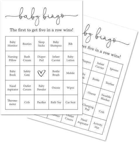 InvitationHouse 60 بطاقة بنغو لحفل استقبال الطفل مملوءة مسبقًا (الحد الأدنى) in Kuwait