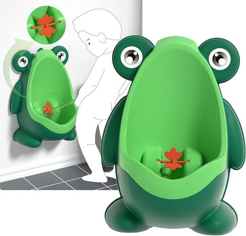 Agatige Kids Urinal for Boys, Potty Training Urinal Wall Mounted Standing Position Toddler Toilet Boy Potty Training Toilet Potty Trainer for Toddlers(Green) in Kuwait